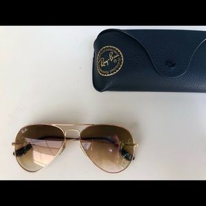 Ray Ban Aviator light brown gradient